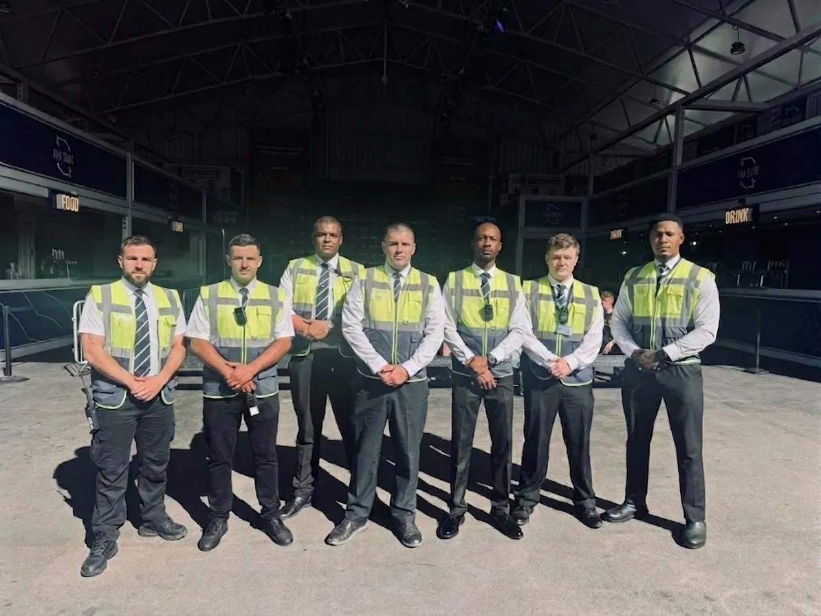 Uniformed security officers team